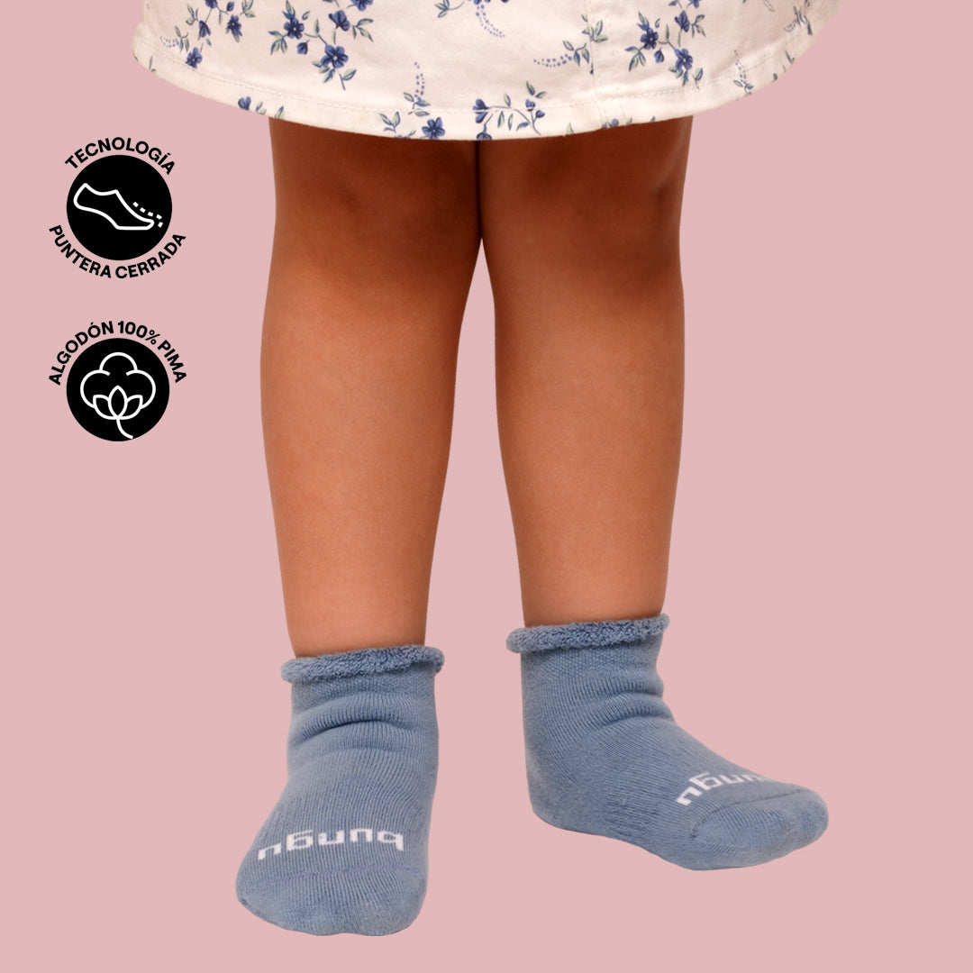2PACK MEDIA ALTURA FULL FELPA KIDS CELESTE