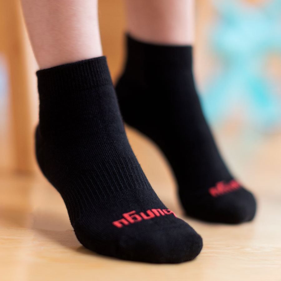 KIDS TALONERA AFELPADA NEGRO MATE