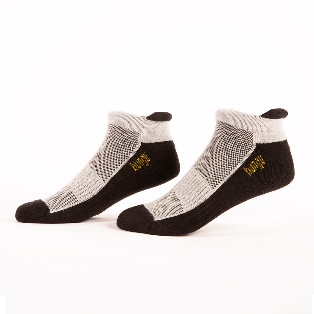 TALONERA AFELPADA ALETAS NEGRO Y GRIS OUTLET