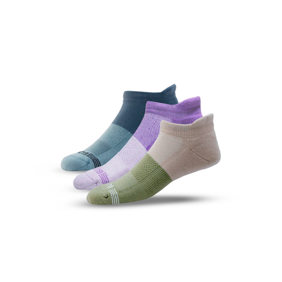Tripack de medias taloneras con algodón Pima peruano, doble malla de ventilación, soporte en el arco y aleta posterior antideslizante.